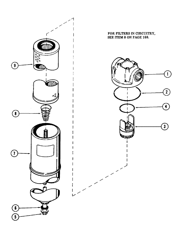 Схема запчастей Case 40 - (224) - HYDRAULIC OIL FILTER, (USED ON UNITS WITH PIN 6270716 THRU 6270900) (35) - HYDRAULIC SYSTEMS