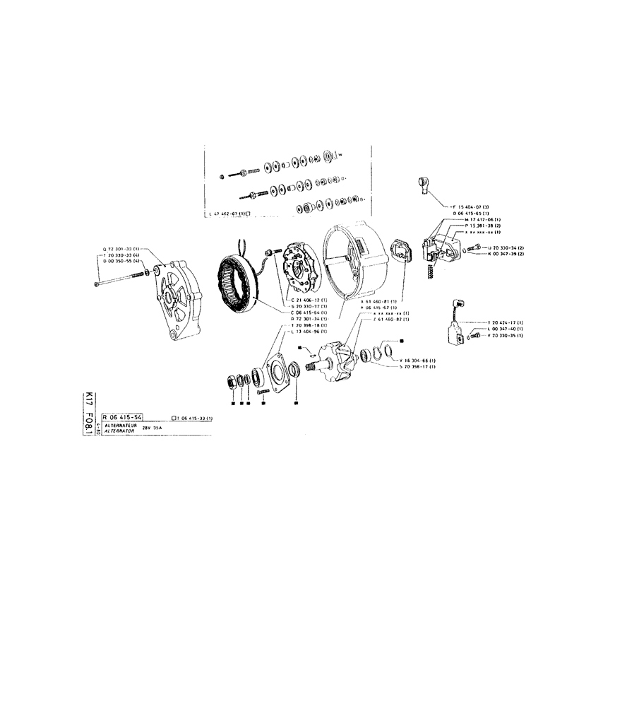 Схема запчастей Case 220 - (248) - ALTERNATOR (06) - ELECTRICAL SYSTEMS