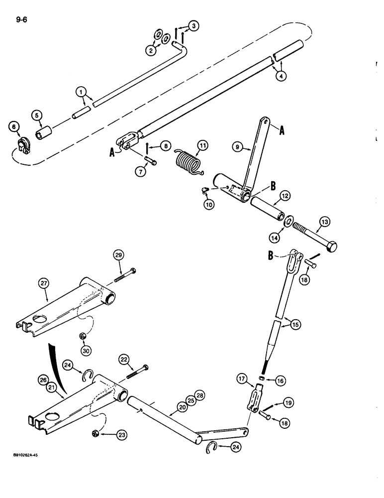 Схема запчастей Case 680L - (9-006) - LOADER ANTIROLLBACK CONTROL (09) - CHASSIS/ATTACHMENTS