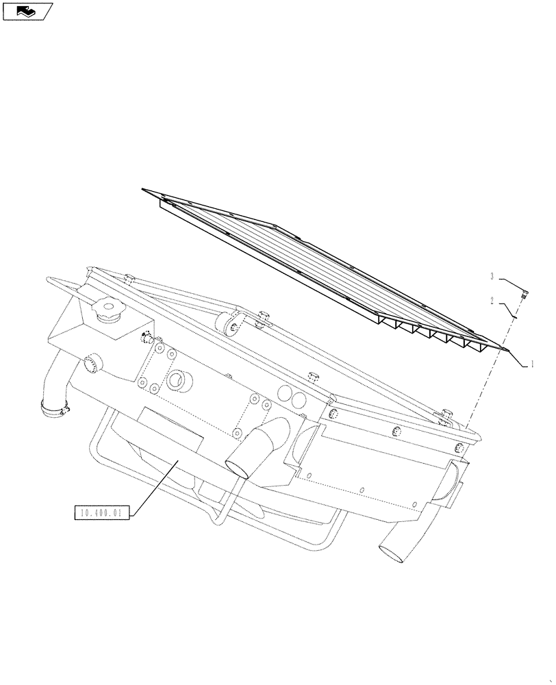 Схема запчастей Case DV207 - (90.114.02) - RADIATOR GRILLE (90) - PLATFORM, CAB, BODYWORK AND DECALS