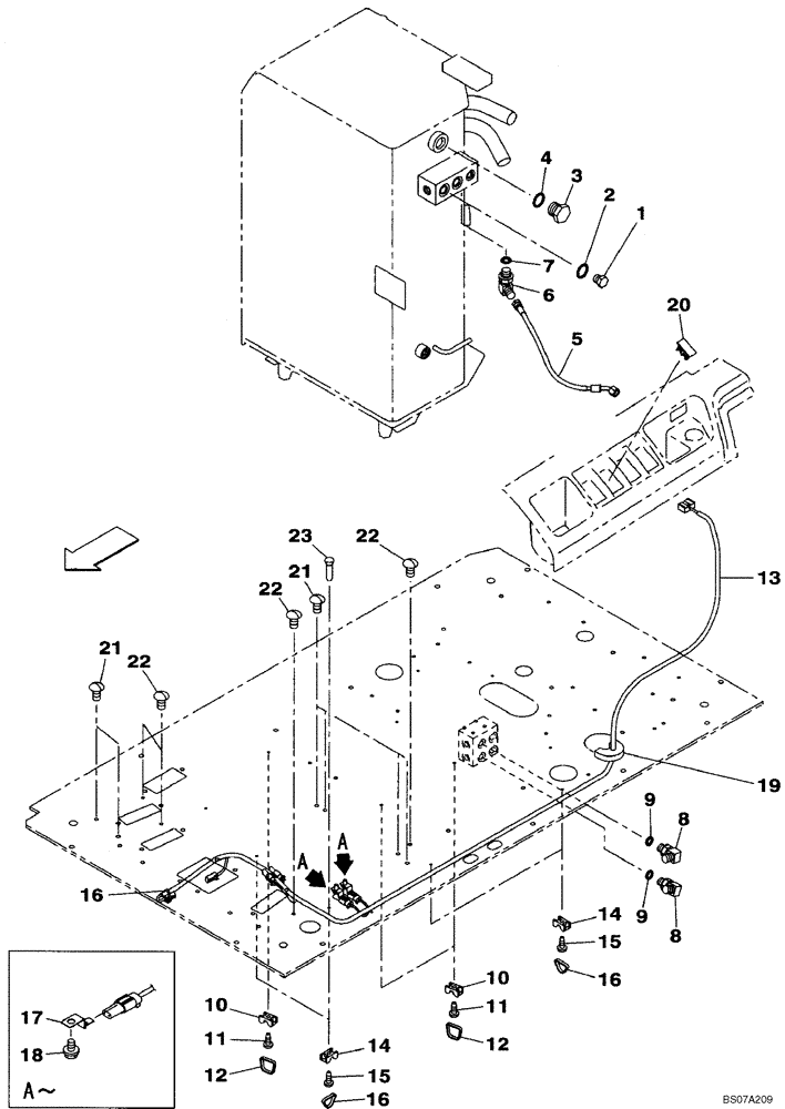 Схема запчастей Case CX160B - (08-47) - PLUG (08) - HYDRAULICS