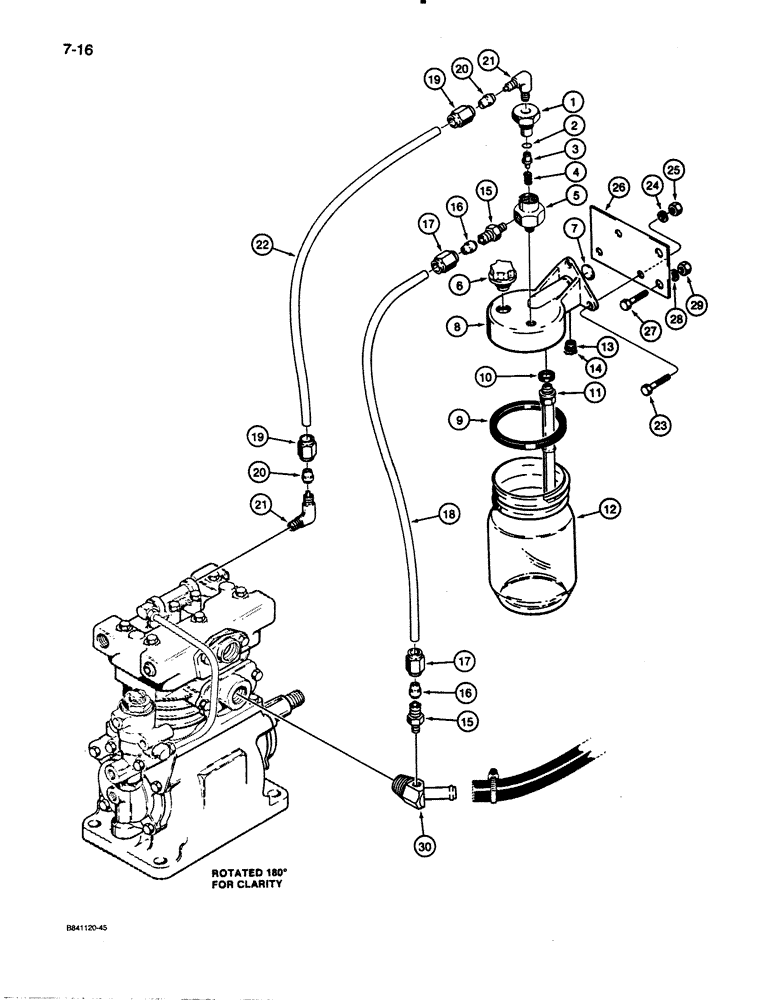 Схема запчастей Case W30 - (7-16) - ALCOHOL EVAPORATOR (07) - BRAKES