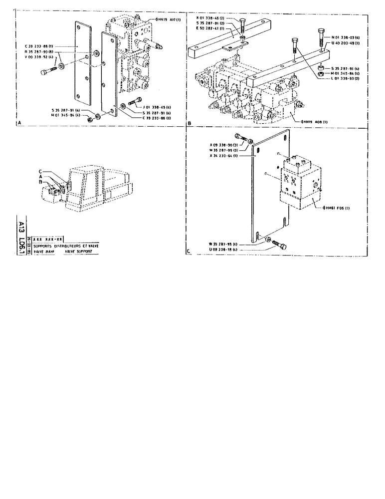 Схема запчастей Case 90BCL - (073) - VALVE BANK AND VALVE SUPPORT (07) - HYDRAULIC SYSTEM