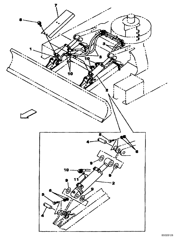 Схема запчастей Case CX130 - (08-113) - HYDRAULICS - BLADE, DOZER (08) - HYDRAULICS