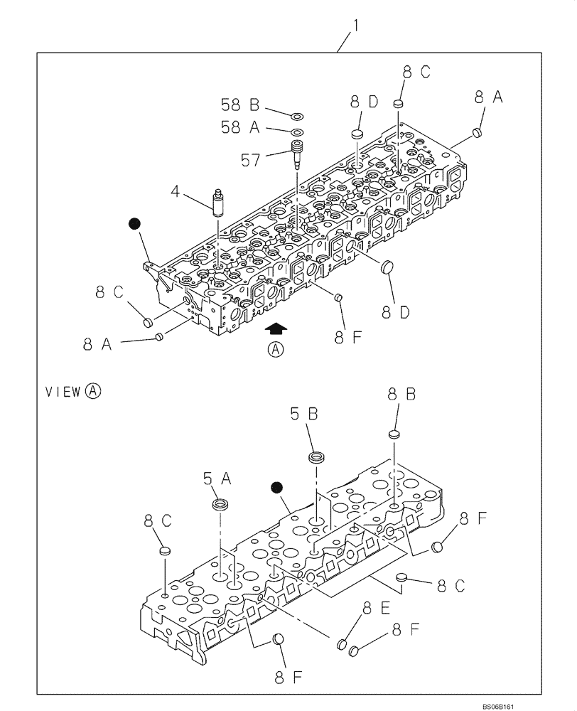 Схема запчастей Case CX700 - (02-011-01[01]) - CYLINDER HEAD (02) - ENGINE