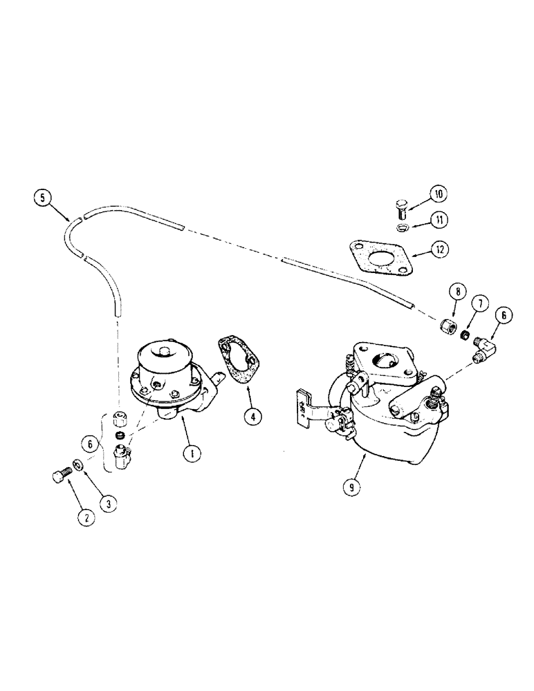 Схема запчастей Case 310G - (022) - FUEL PUMP AND CARBURETOR, (148B) SPARK IGNITION ENGINE (02) - FUEL SYSTEM