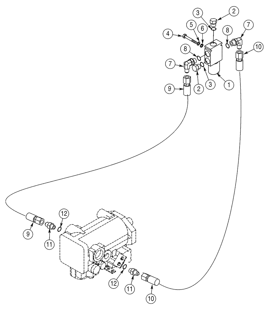 Схема запчастей Case 95XT - (08-34) - HYDRAULICS, ATTACHMENT - HIGH FLOW, PISTON, SOLENOID (08) - HYDRAULICS