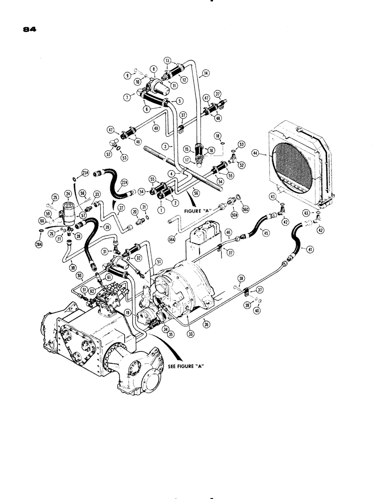 Схема запчастей Case 1150 - (084) - BASIC TRACTOR HYDRAULICS (05) - UPPERSTRUCTURE CHASSIS