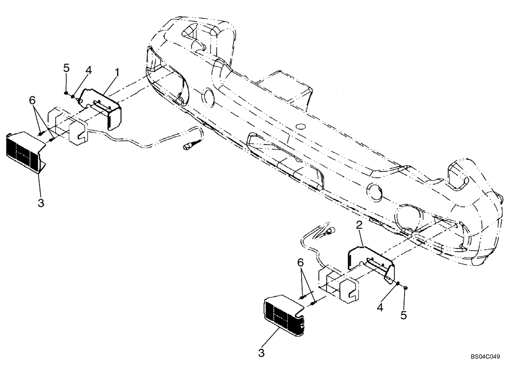 Схема запчастей Case 721E - (04-20) - LAMP ASSY - LAMPS, REAR COMBINATION (OPTIONAL GUARD) (04) - ELECTRICAL SYSTEMS