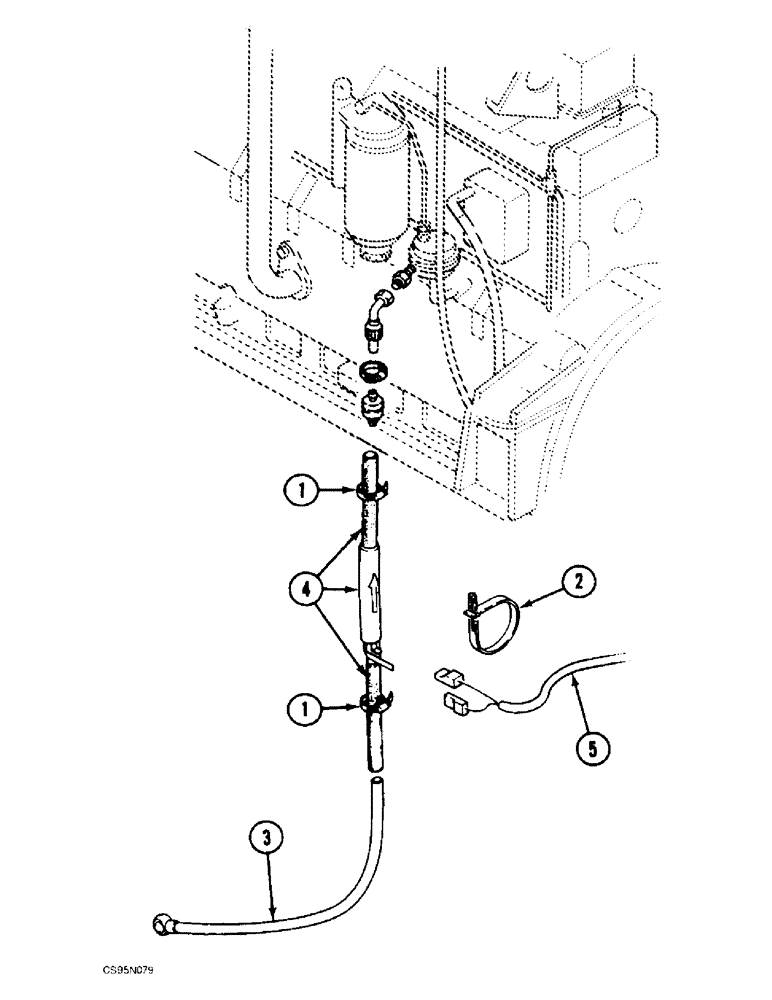 Схема запчастей Case 688BCK - (3-20) - ELECTRIC FUEL HEATER, 688B CK (120301-) (02) - FUEL SYSTEM