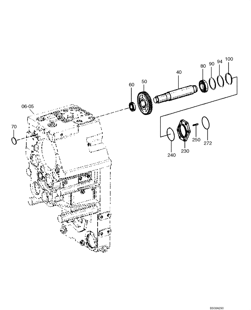 Схема запчастей Case 1221E - (06-12[01]) - TRANSMISSION - POWER TAKE OFF (B) (11LH-01100) (11) (06) - POWER TRAIN