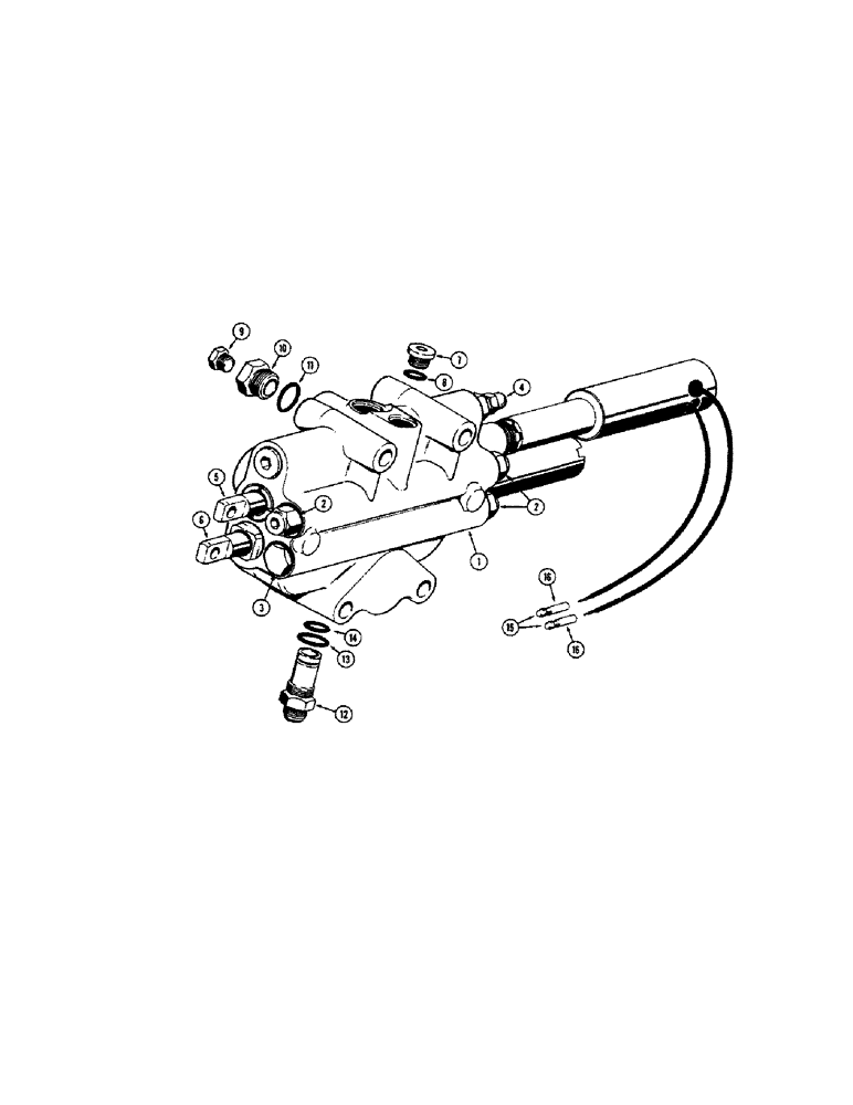 Схема запчастей Case 680CK - (350) - L13755 LOADER CONTROL VALVE - 2 SPOOL, BEFORE TRACTOR SER. (35) - HYDRAULIC SYSTEMS