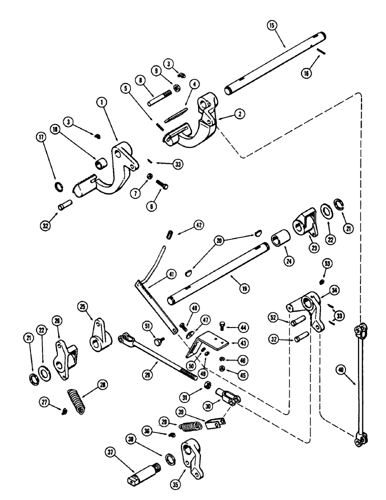 Схема запчастей Case 480CK - (106) - BRAKE PEDALS AND LINKAGE 