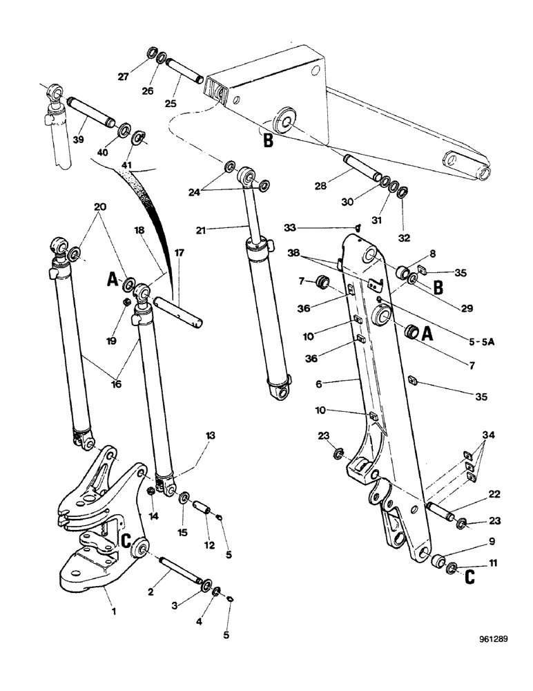 Схема запчастей Case 580G - (384) - AXIAL BACKHOE - BOOM (09) - CHASSIS/ATTACHMENTS