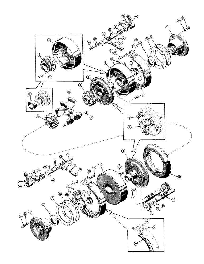 Схема запчастей Case 310 - (060) - DIFFERENTIAL (03) - TRANSMISSION