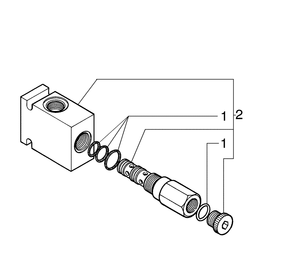 Схема запчастей Case 845B - (08-38[01]) - SOLENOID VALVE (08) - HYDRAULICS