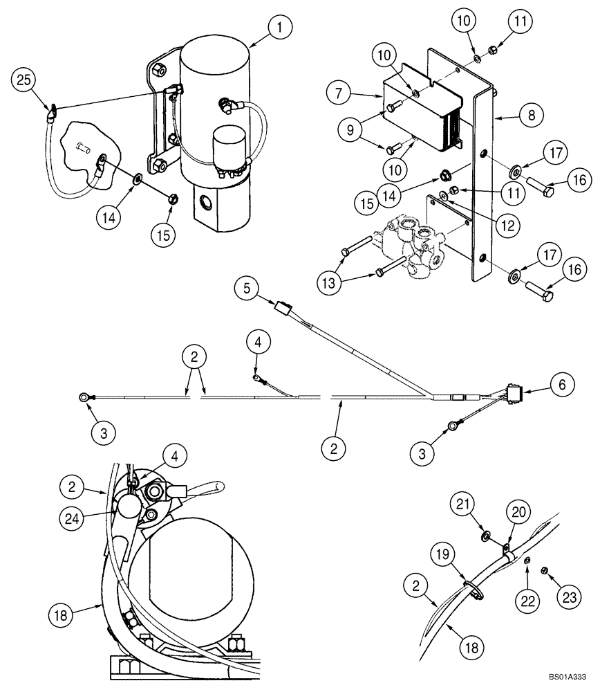 Схема запчастей Case 521D - (04-28) - ELECTRICAL - STEERING, AUXILIARY (04) - ELECTRICAL SYSTEMS