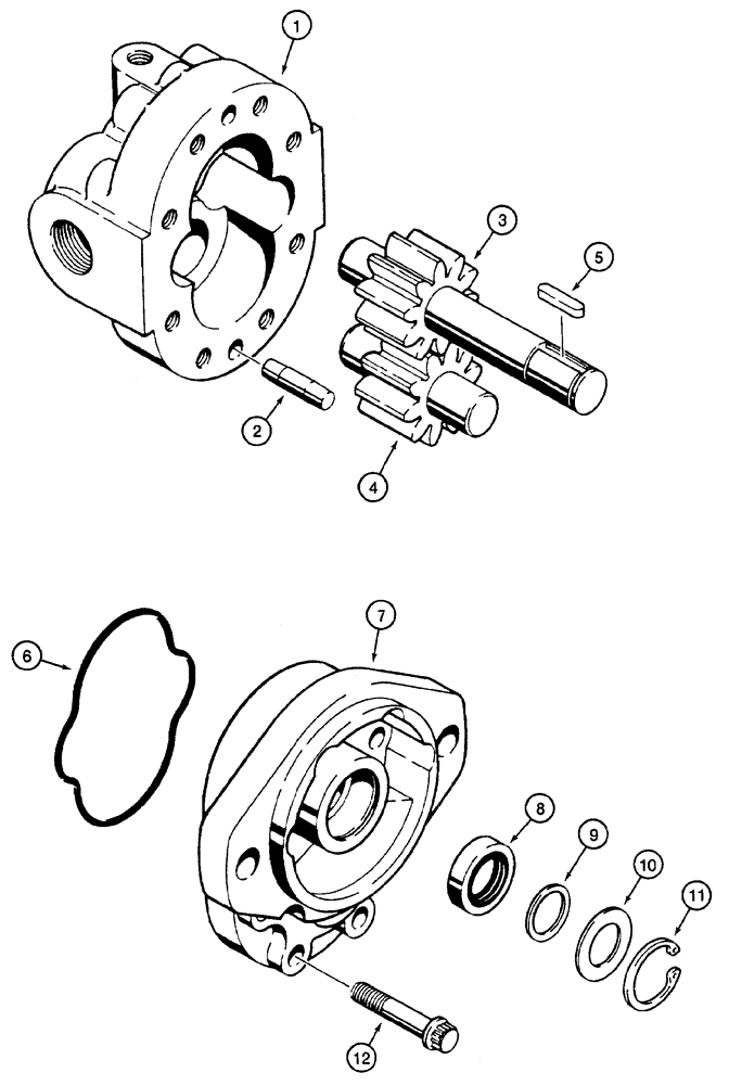 Схема запчастей Case 460 - (8-108) - HYDRA-BORER HYDRAULIC MOTOR ASSEMBLY, H654814 (08) - HYDRAULICS