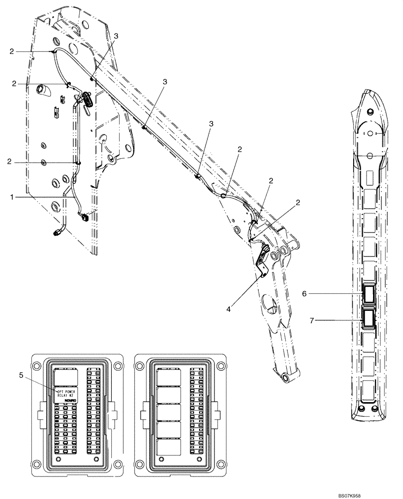 Схема запчастей Case 410 - (04-11) - ELECTRIC - FRONT AUXILIARY (04) - ELECTRICAL SYSTEMS