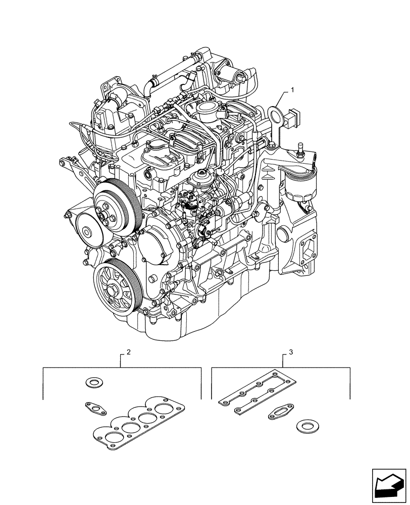 Схема запчастей Case F5CE5454B A005 - (10.001.AD) - ENGINE (10) - ENGINE