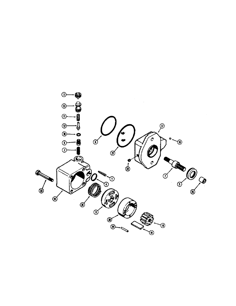 Схема запчастей Case W7E - (110) - POWER STEERING PUMP, A17531 POWER STEERING RESERVOIR (05) - STEERING