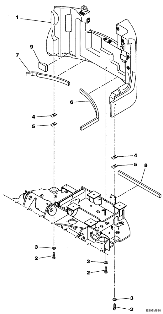 Схема запчастей Case CX75SR - (09-04) - COUNTERWEIGHT (09) - CHASSIS/ATTACHMENTS