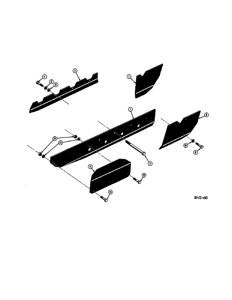 Схема запчастей Case 420B - (062[1]) - ROCK GUARD (OPTIONAL EQUIPMENT) (04) - UNDERCARRIAGE