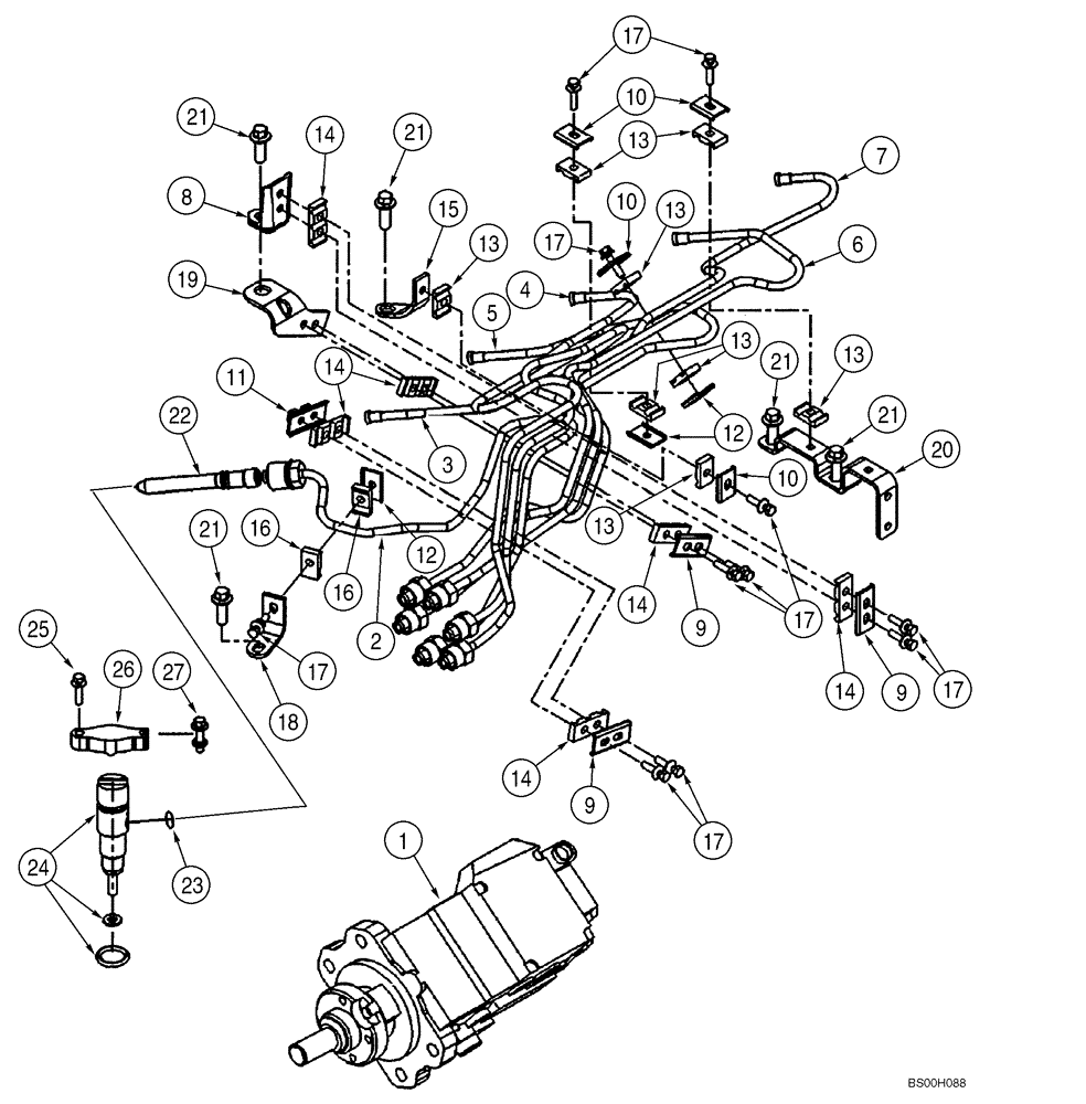 Схема запчастей Case CX210LR - (03-03) - FUEL INJECTION SYSTEM (Apr 30 2012 9:30AM) (03) - FUEL SYSTEM