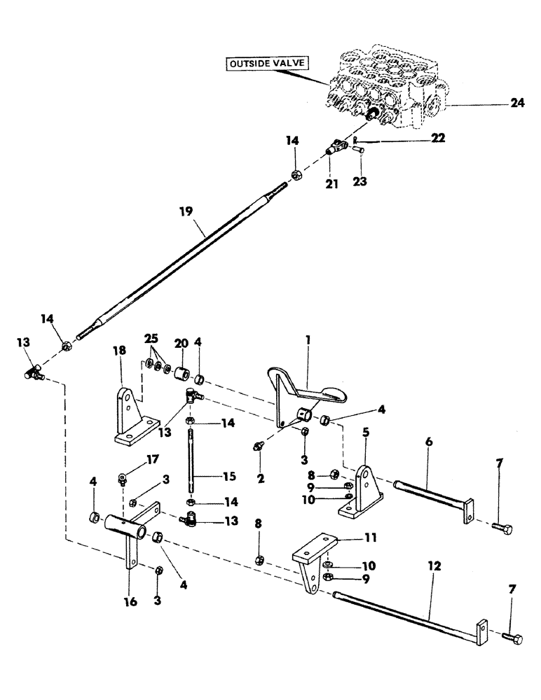 Схема запчастей Case 35EC - (069) - LEFT TRACK PEDAL CONTROL AND LINKAGE (05) - UPPERSTRUCTURE CHASSIS