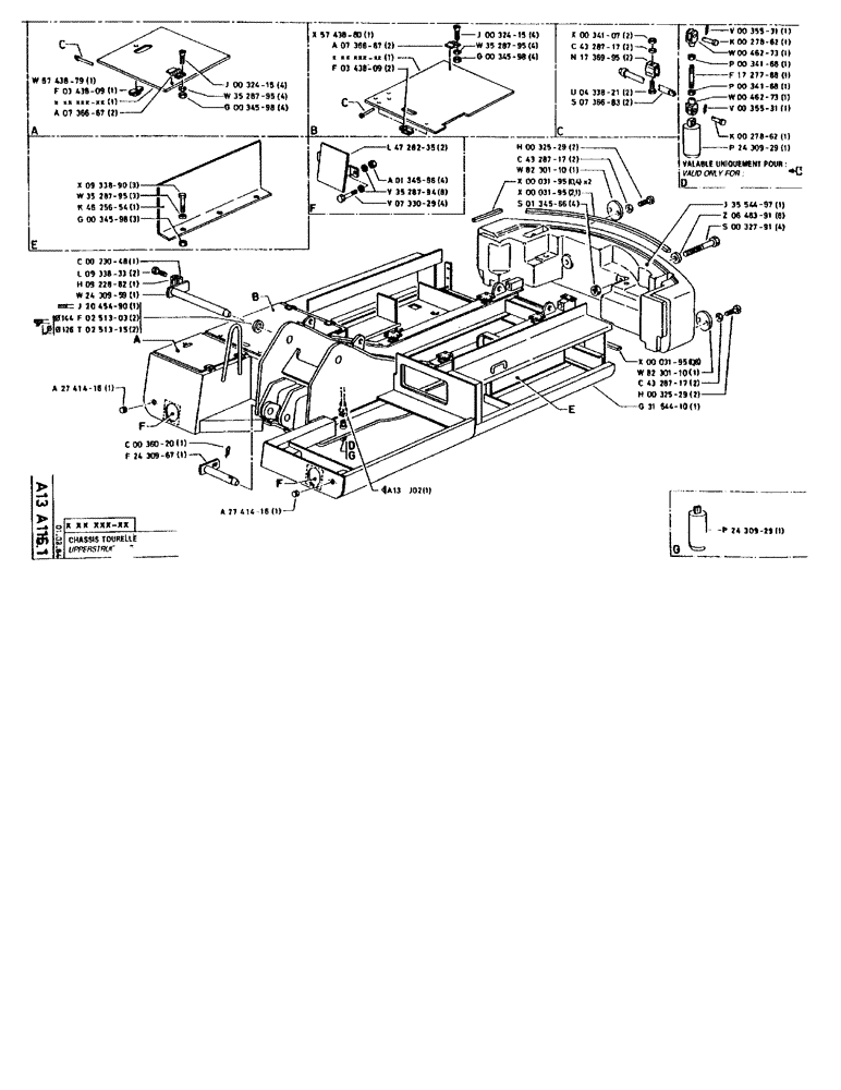 Схема запчастей Case 90BCL - (051) - UPPERSTRUCTURE (05) - UPPERSTRUCTURE CHASSIS