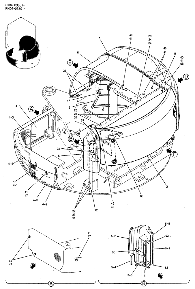 Схема запчастей Case CX50B - (06-015) - GUARD INSTAL, CAB (COOLER) P/N PH21C00012F1 OPTIONAL PARTS