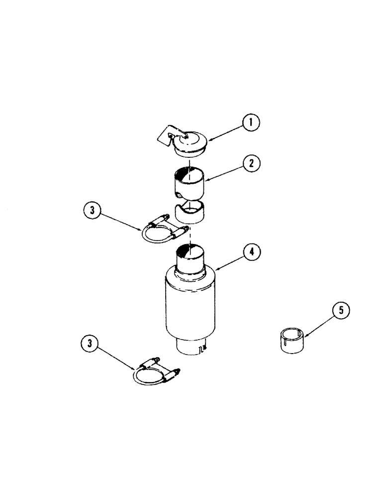 Схема запчастей Case 50 - (2-22) - OPTIONAL SPARK ARRESTOR, (USED WITH DETROIT DIESEL 6V-53 (02) - ENGINE