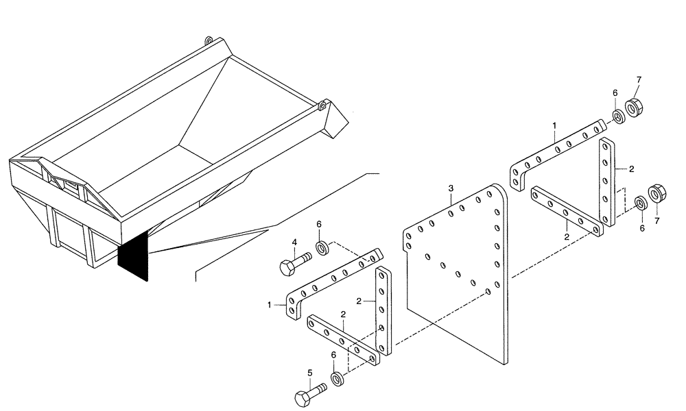 Схема запчастей Case 340 - (61A00000551[001]) - REAR MUDGUARDS (90) - PLATFORM, CAB, BODYWORK AND DECALS