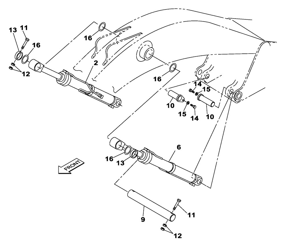 Схема запчастей Case CX350C - (08-010[00]) - HYDRAULIC CIRCUIT - BOOM CYLINDER - WITHOUT SAFETY VALVE (08) - HYDRAULICS