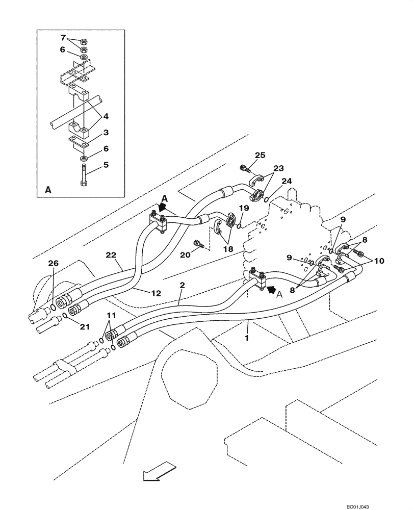 Схема запчастей Case CX290 - (08-13) - HYDRAULICS - ARM AND BUCKET (08) - HYDRAULICS