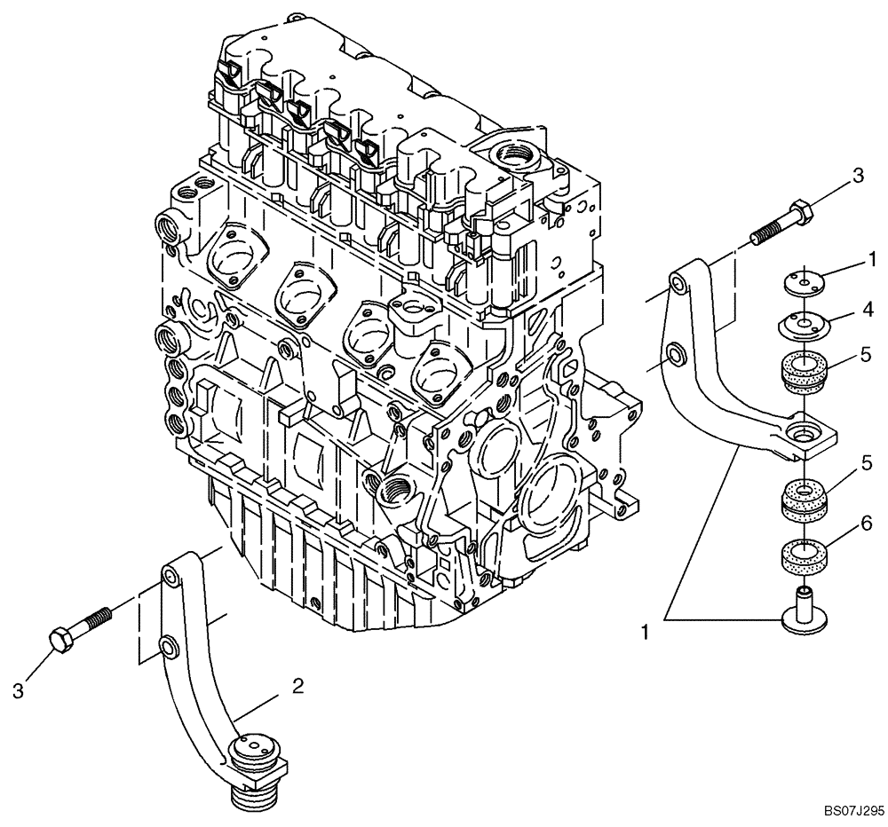 Схема запчастей Case 21E - (13.001[2193648001]) - ENGINE MOUNTING SUPPORTS (10) - ENGINE