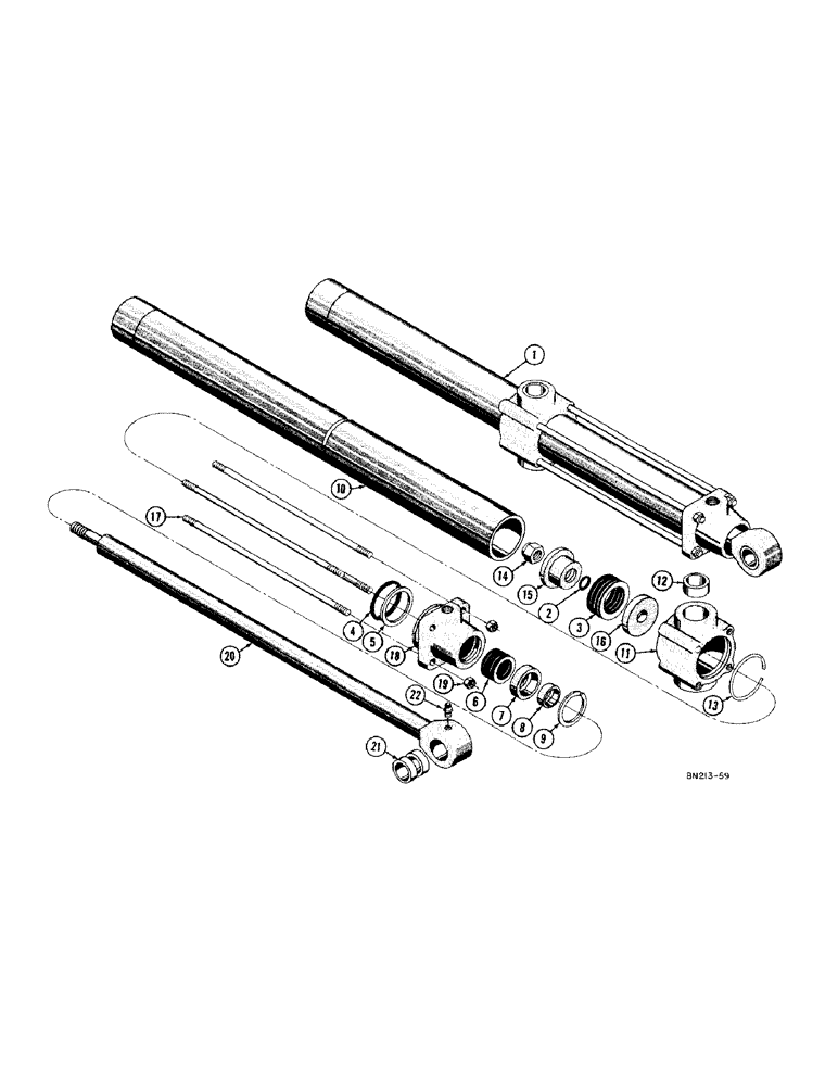 Схема запчастей Case 420C - (206) - D25699 AND D25700 DOZER LIFT HYDRAULIC CYLINDERS (07) - HYDRAULIC SYSTEM