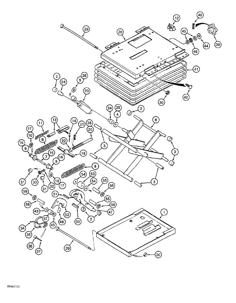 Схема запчастей Case 550G - (9-30) - SUSPENSION SEAT ASSEMBLY (05) - UPPERSTRUCTURE CHASSIS