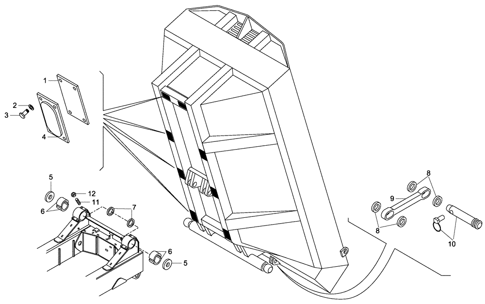 Схема запчастей Case 335 - (72A00010720[001]) - DUMPING SYSTEM - DUMP BODY (87552133) (19) - OPTIONS