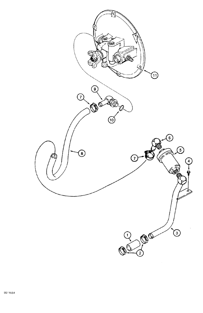 Схема запчастей Case 550G - (6-28) - CRAWLER HYDRAULIC CIRCUIT, TRANSMISSION SUCTION LINE (07) - HYDRAULIC SYSTEM