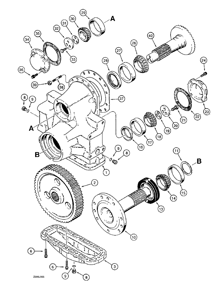 Схема запчастей Case 550E - (6-18) - TRANSMISSION FINAL DRIVE, 53 INCH GAUGE LONG TRACK MODELS (06) - POWER TRAIN