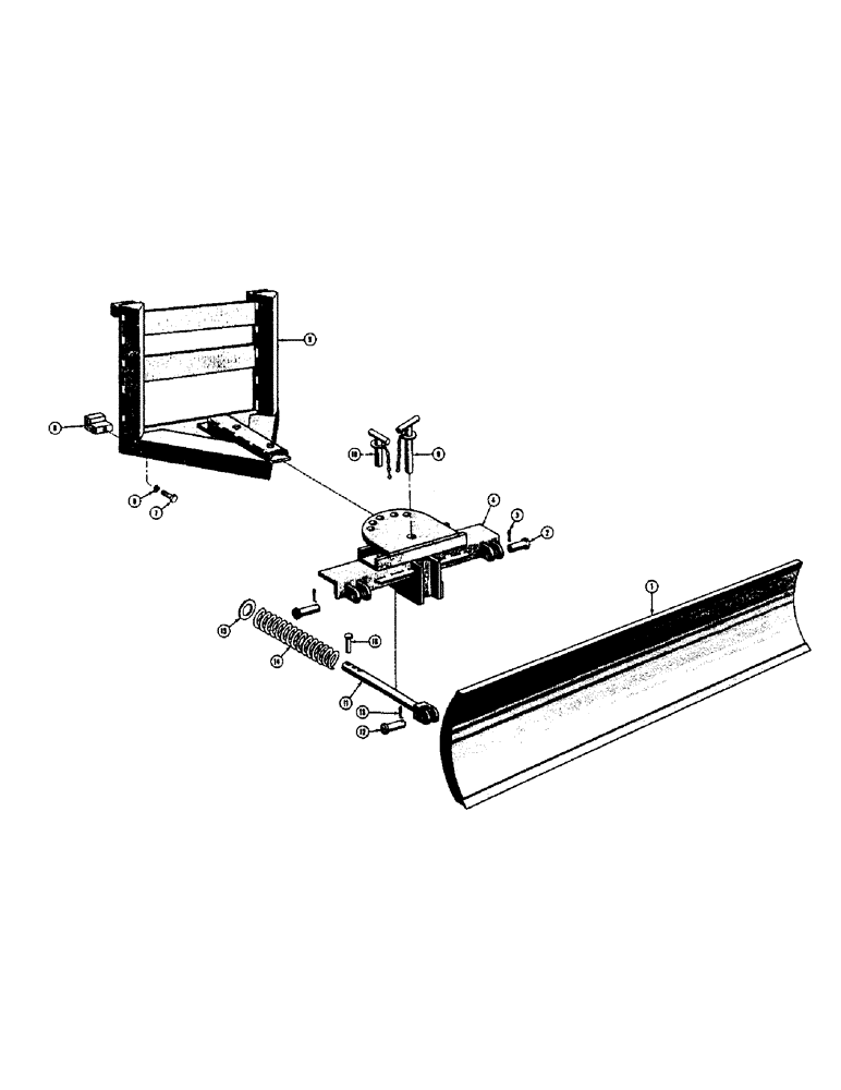 Схема запчастей Case 430 - (72) - ANGLING DOZER ATTACHMENT, EARLY PRODUCTION 