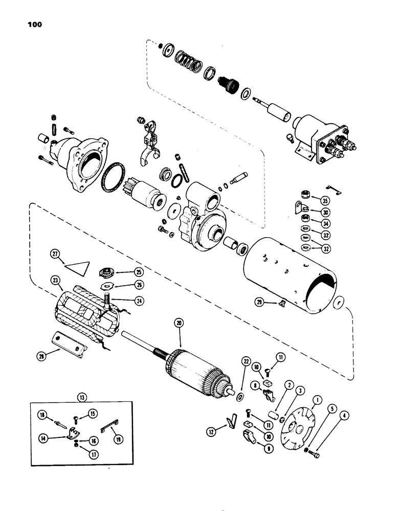 Схема запчастей Case 850B - (100) - L106562 STARTER (06) - ELECTRICAL SYSTEMS