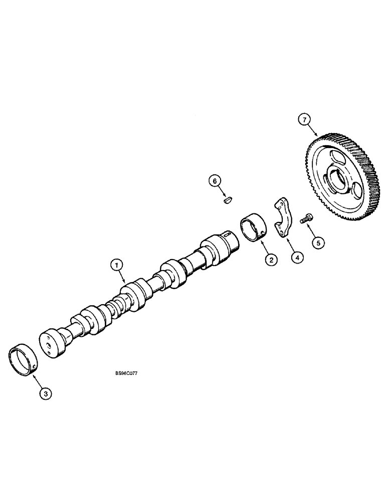 Схема запчастей Case 590SL - (2-36) - CAMSHAFT, 4T-390 EMISSIONS CERTIFIED ENGINE (02) - ENGINE