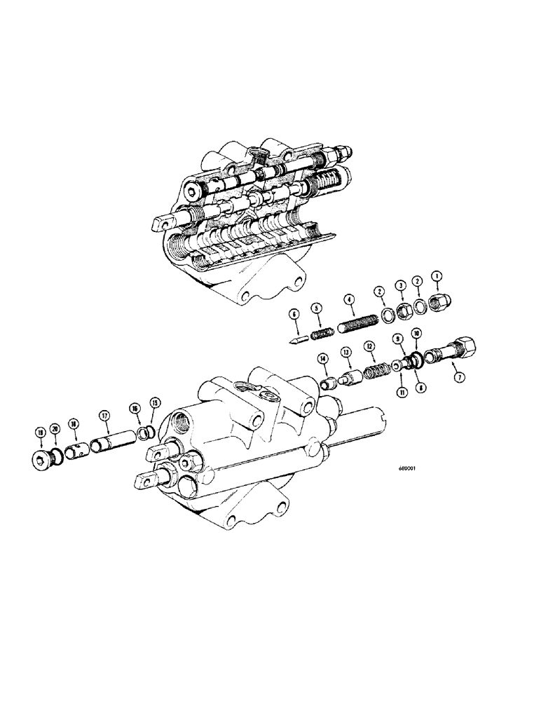 Схема запчастей Case 680CK - (360[1]) - MAIN RELIEF VALVE (35) - HYDRAULIC SYSTEMS