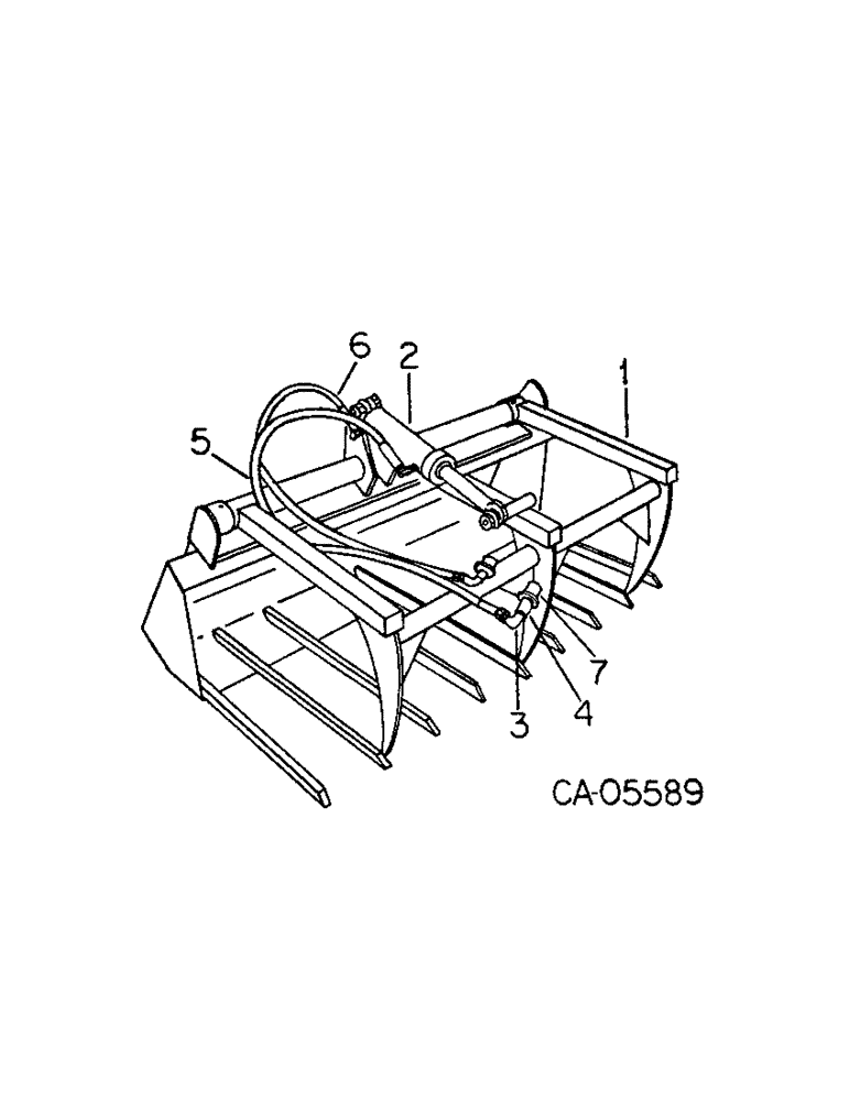 Схема запчастей Case 4130 - (17-2[1]) - GRAPPLE FORK (05) - SUPERSTRUCTURE