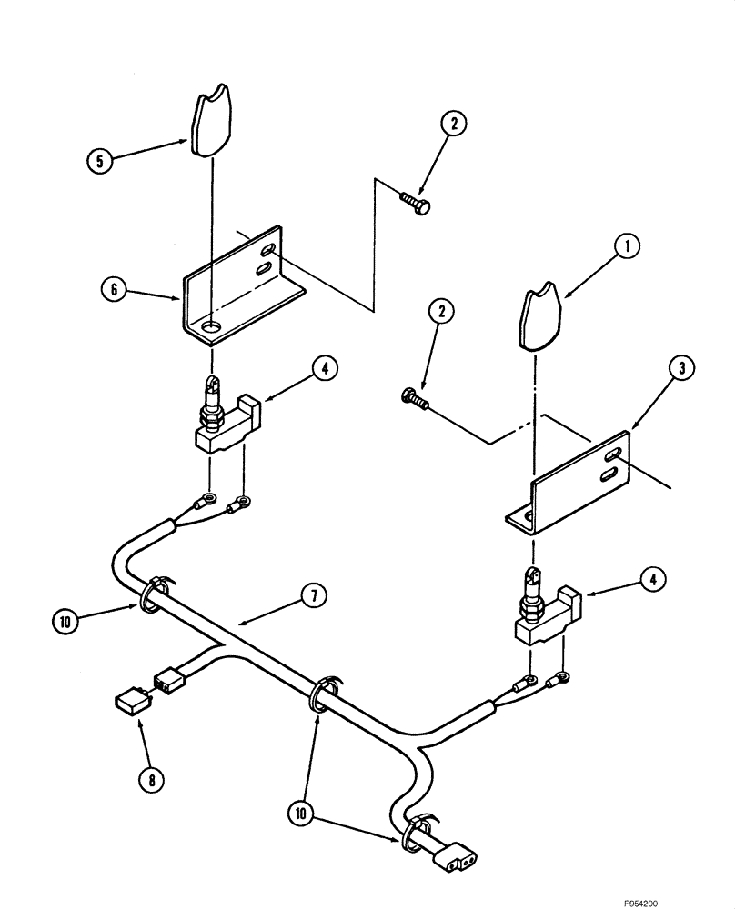 Схема запчастей Case 1840 - (04-18) - BRAKE LAMPS, (ITALIAN D.G.M.) (04) - ELECTRICAL SYSTEMS