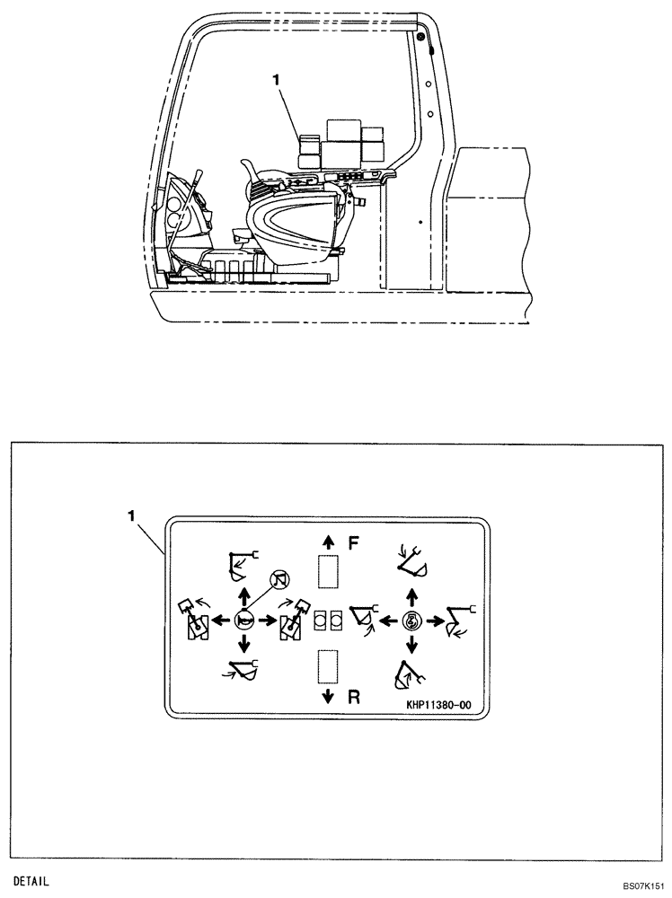 Схема запчастей Case CX800B - (09-45) - DECALS - HAND CONTROL (09) - CHASSIS