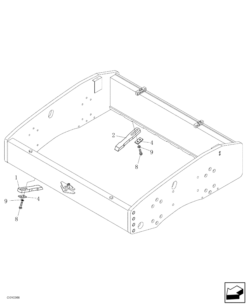 Схема запчастей Case SV216 - (12-007-00[01]) - SCRAPERS - IF USED (09) - CHASSIS/ATTACHMENTS