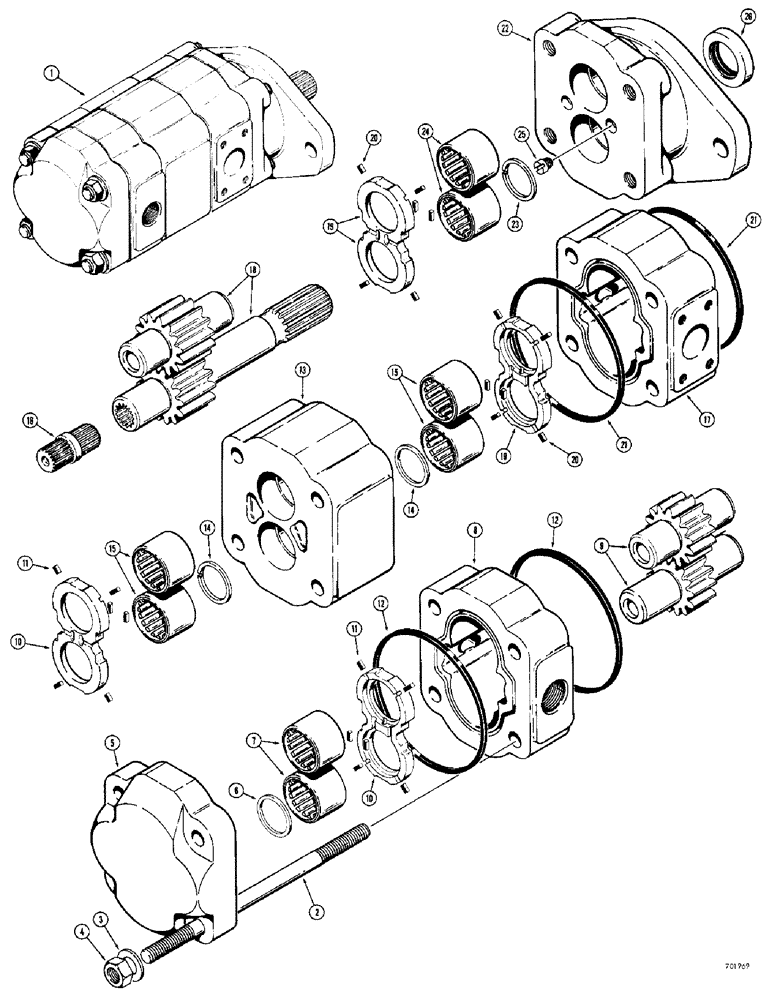 Схема запчастей Case 780 - (330) - L23326 HYDRAULIC PUMP (08) - HYDRAULICS